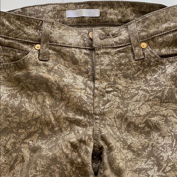 7 for All Mankind Brown & Gold Pants! Unique! 25! - Picture 2 of 7